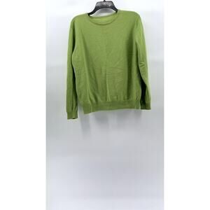 UNBRANDED Men’s Green Knit Crewneck Long Sleeve Sweater SZ M